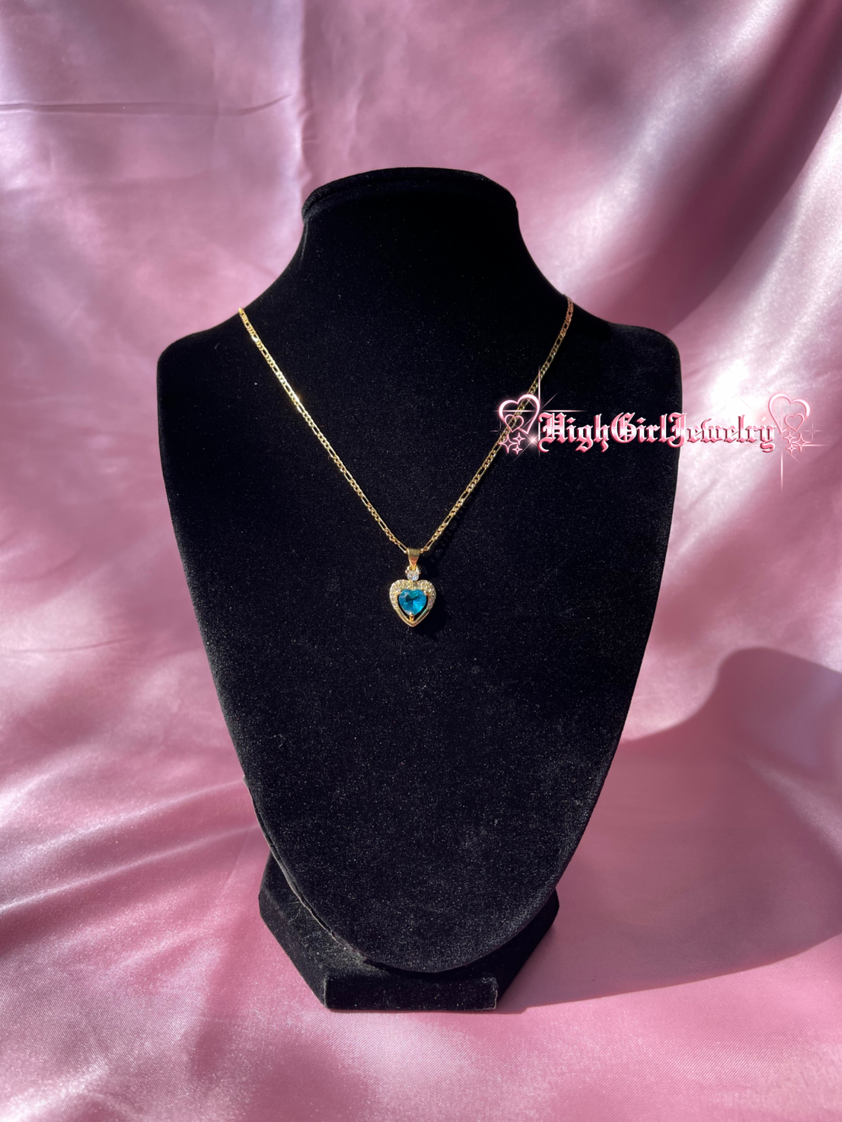 Blue Icy Heart Necklace♡