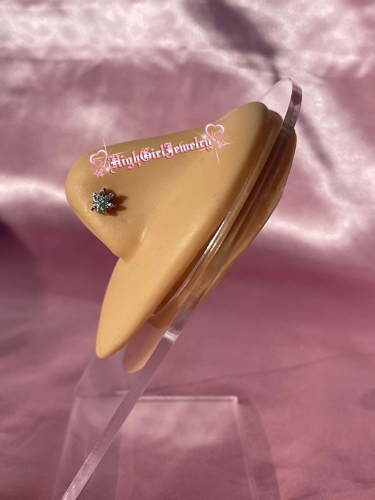 Clear Weed Nose Ring♡