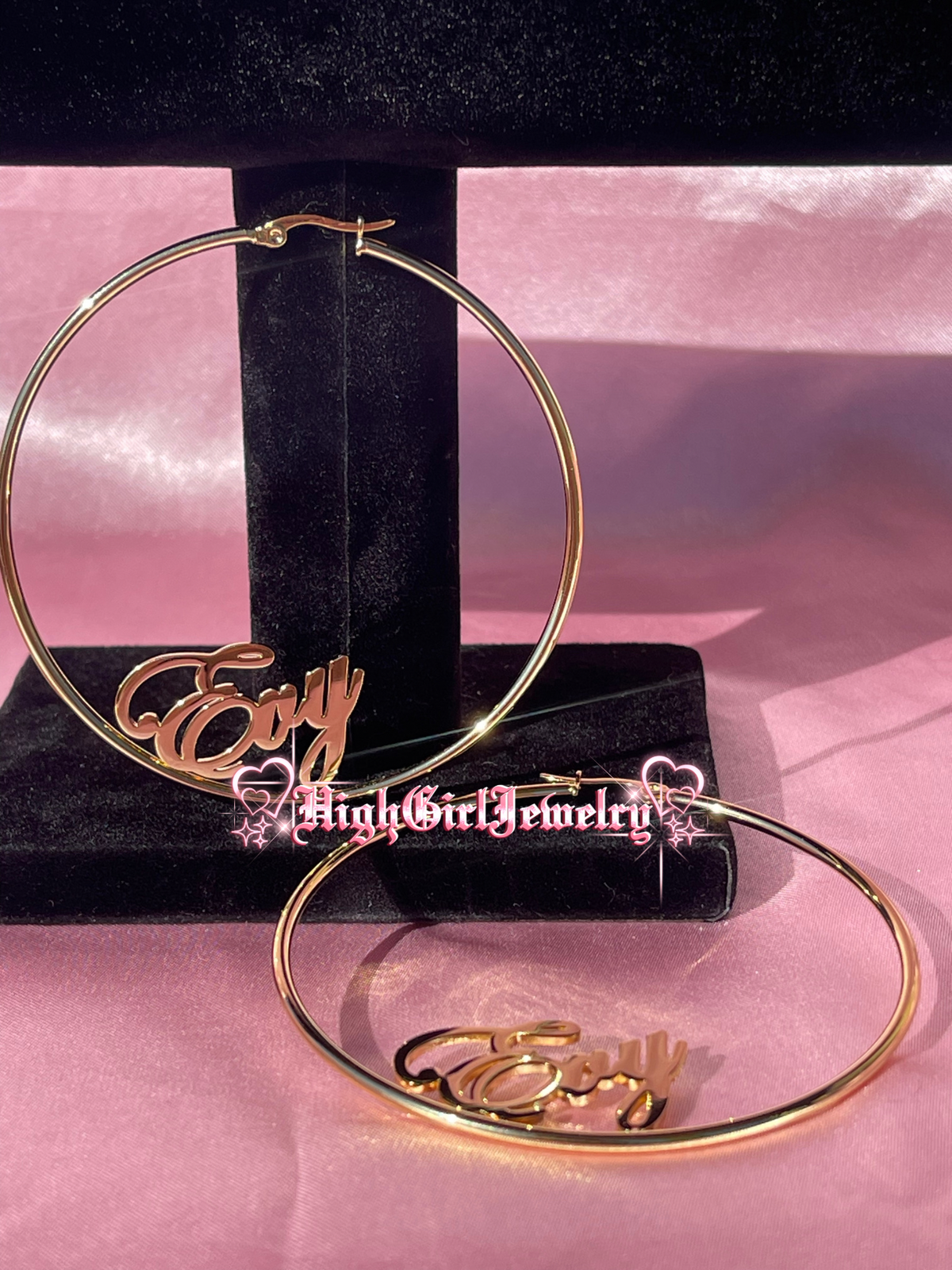 Custom Elegant Name Hoop Earrings ♡preorder♡