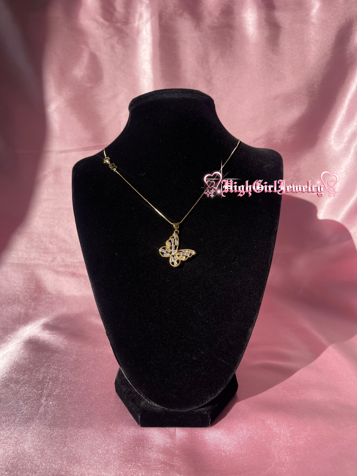 Clear Butterfly Necklace♡