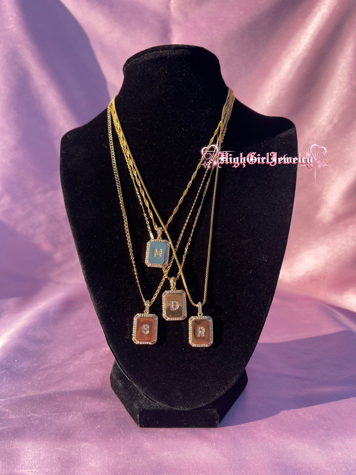 Custom Icy Initial Necklace ♡preorder♡