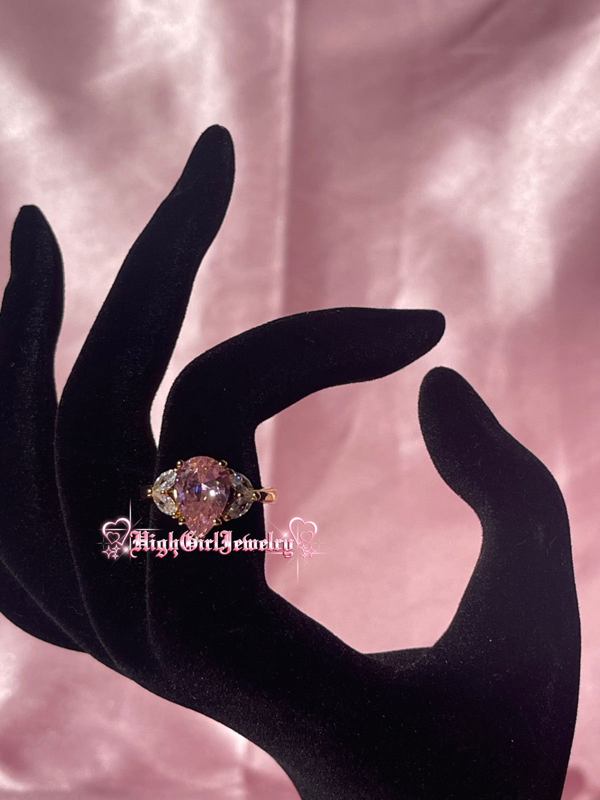 Pink Vintage Teardrop Ring ♡preorder♡