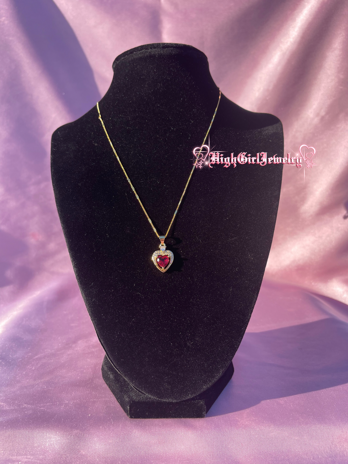 Red Icy Heart Necklace♡