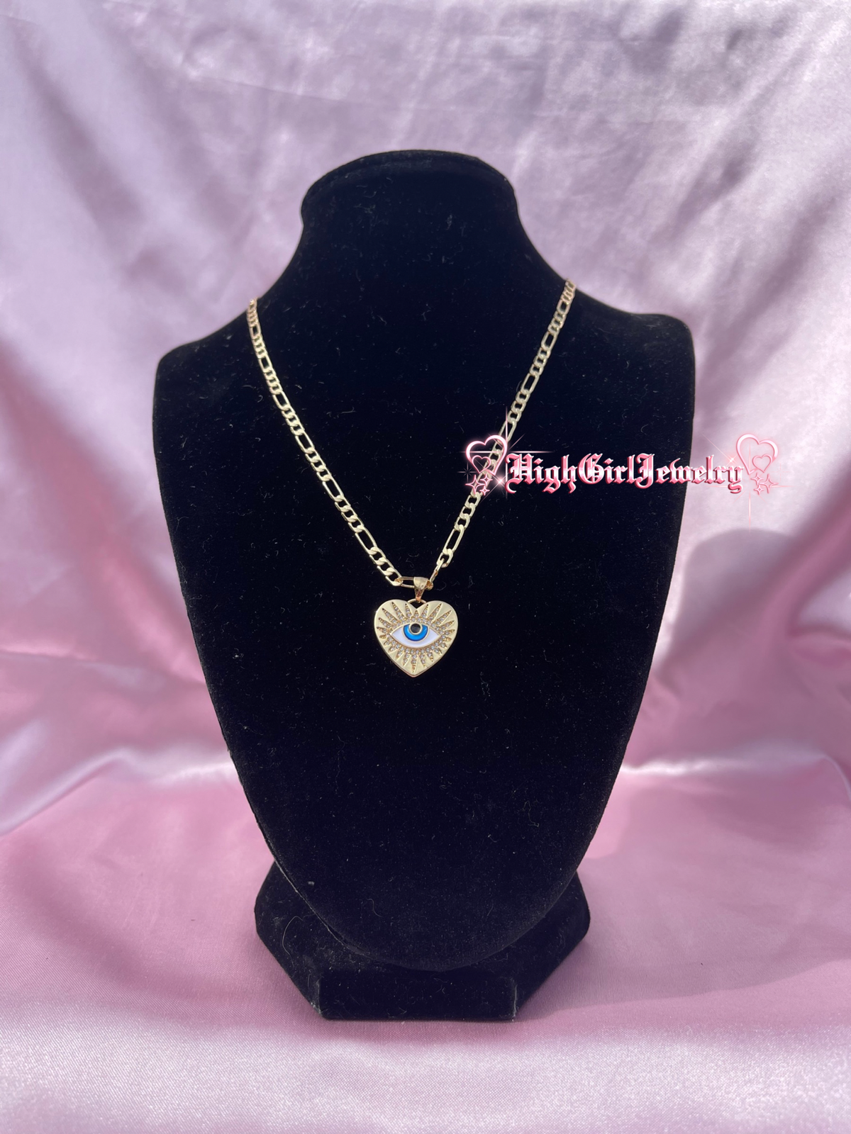 Evil Eye Heart Necklace♡