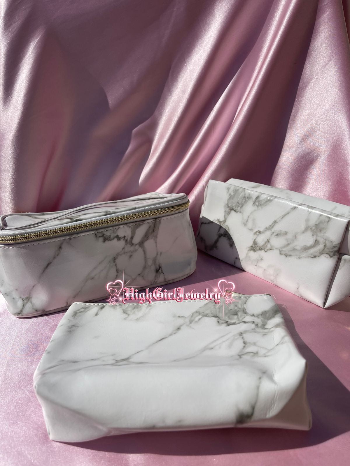 Marble Makeup Bag♡