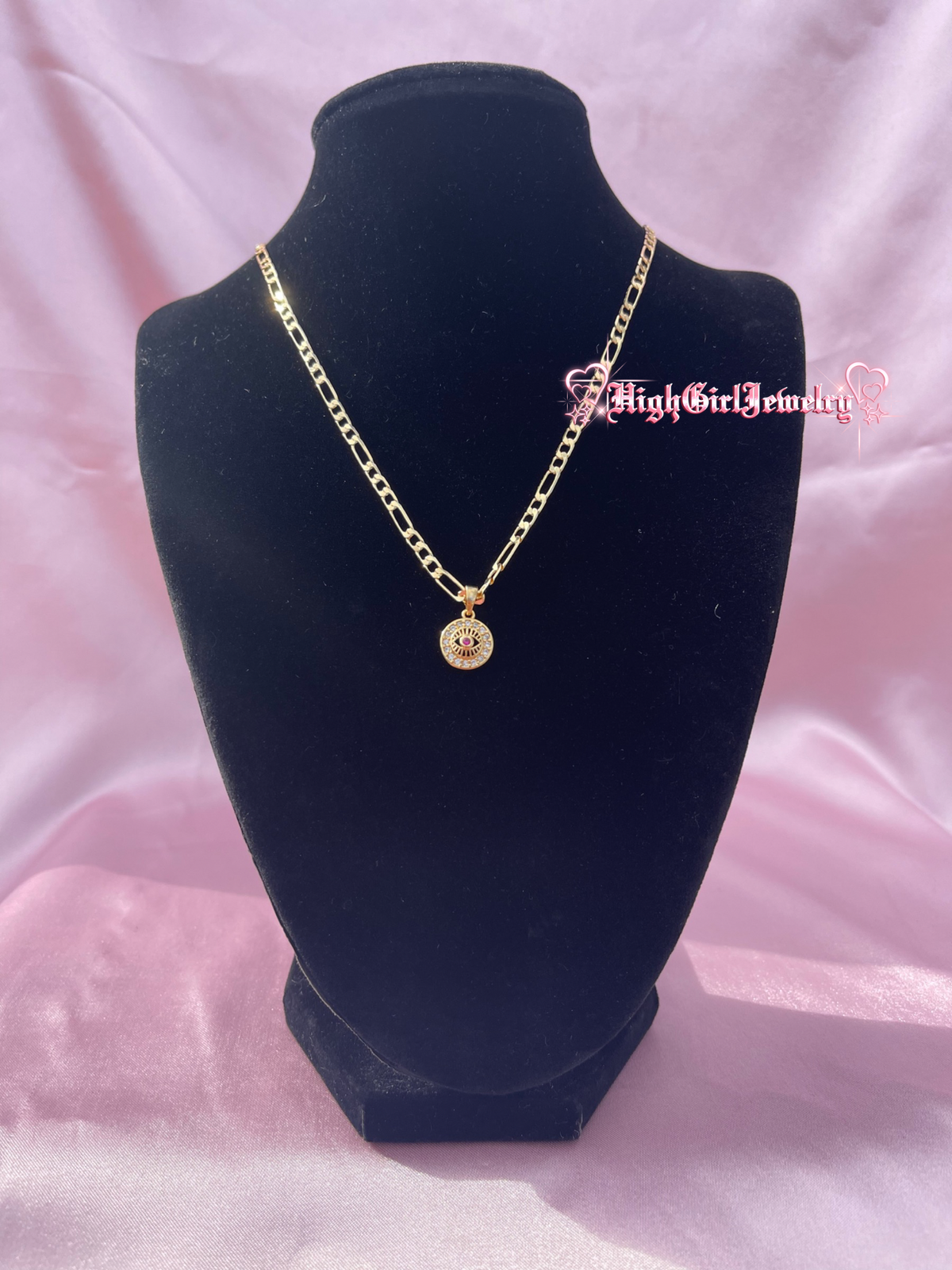 Pink Evil Eye Necklace♡