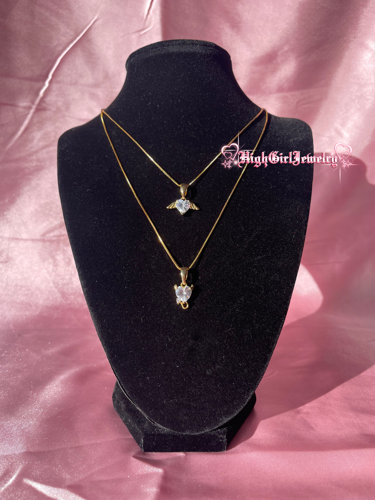 Devil's Angel Clear Necklace Set♡